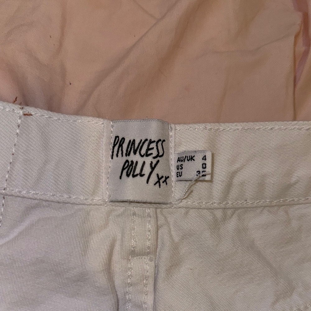 Princess Polly White Cotton Shorts